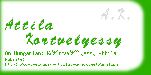 attila kortvelyessy business card